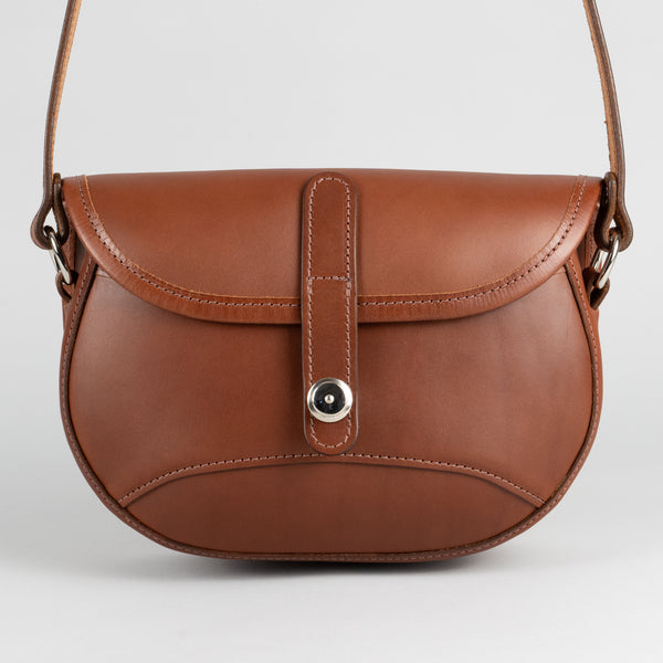 Tan leather saddle online bag uk